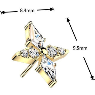 Titanium Top top flower zirconia Push-In