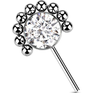 Titanium Top top zirconia or opal with beaded balls Push-In