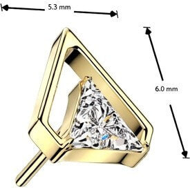 Titanium top triangle zirconia Push-In