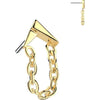 Titanium Top top V chain dangle Push-In