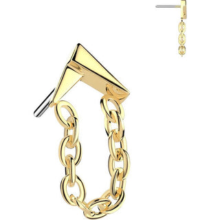 Titanium Top top V chain dangle Push-In