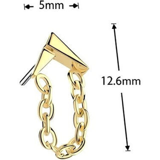 Titanium Top top V chain dangle Push-In