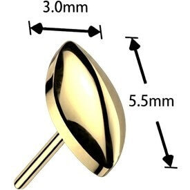 Titanium Top top marquise Push-In