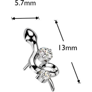 Titanium Top top snake zirconia Push-In