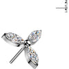 Titanium Top top flower zirconia Push-In