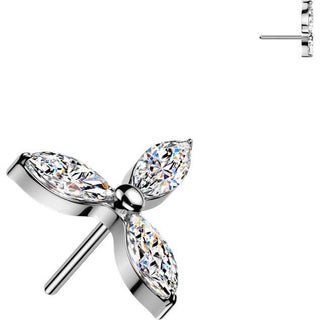 Titanium Top top flower zirconia Push-In