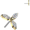 Titanium Top top flower zirconia Push-In