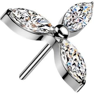 Titanium Top top flower zirconia Push-In