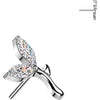 Titanium Top top flower zirconia Push-In