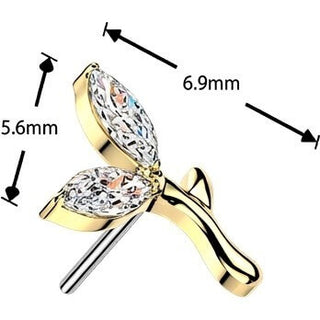 Titanium Top top flower zirconia Push-In