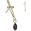 Titanium top dagger dangle zirconia Push-In