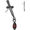 Titanium top dagger dangle zirconia Push-In