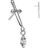 Titanium top dagger dangle zirconia Push-In