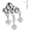 Titanium Top top rain cloud zirconia Push-In