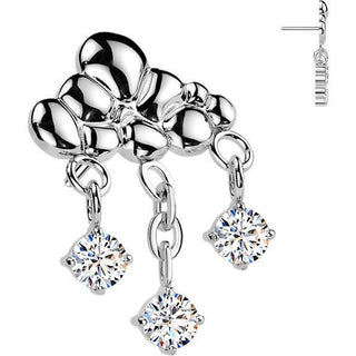 Titanium Top top rain cloud zirconia Push-In