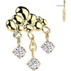 Titanium Top top rain cloud zirconia Push-In