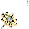 Titanium Top top flower zirconia Push-In