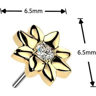 Titanium Top top flower zirconia Push-In