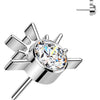 Titanium Top top sunrise zirconia opal Push-In