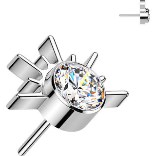 Titanium Top top sunrise zirconia opal Push-In