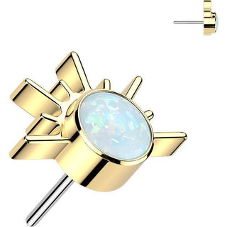 Titanium Top top sunrise zirconia opal Push-In