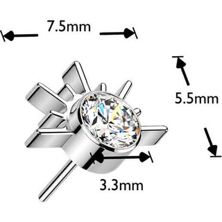 Titanium Top top sunrise zirconia opal Push-In