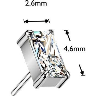 Titanium Top top rectangle zirconia Push-In