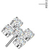 Titanium Top top cross squares zirconia Push-In