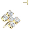 Titanium Top top cross squares zirconia Push-In