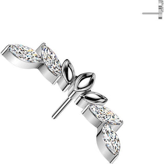 Titanium Top top zirconia marquise cut Push-In