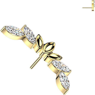 Titanium Top top zirconia marquise cut Push-In