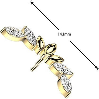Titanium Top top zirconia marquise cut Push-In