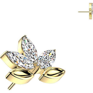 Titanium Top top zirconia marquise cut Push-In