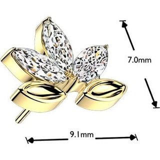 Titanium Top top zirconia marquise cut Push-In