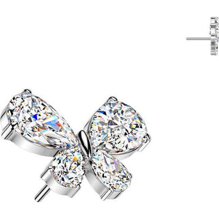Titanium Top top butterfly zirconia Push-In