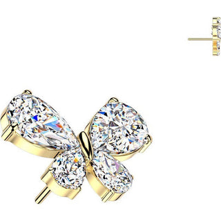 Titanium Top top butterfly zirconia Push-In