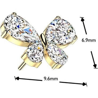 Titanium Top top butterfly zirconia Push-In