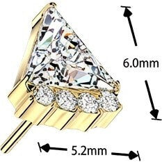 Titanium Top top triangle zirconia Push-In