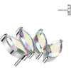 Titanium Top top zirconia marquise cut Push-In