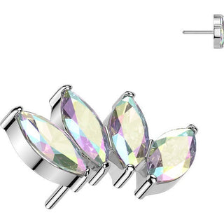 Titanium Top top zirconia marquise cut Push-In