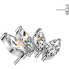 Titanium Top top zirconia marquise cut Push-In