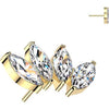 Titanium Top top zirconia marquise cut Push-In