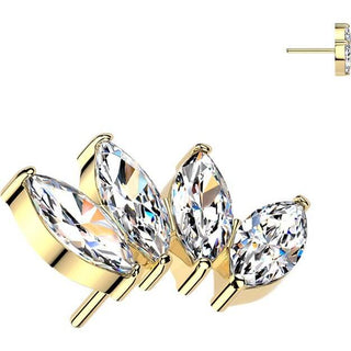 Titanium Top top zirconia marquise cut Push-In