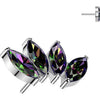Titanium Top top zirconia marquise cut Push-In