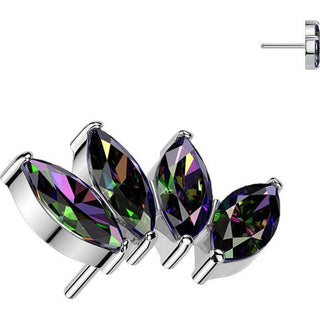 Titanium Top top zirconia marquise cut Push-In