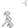 Titanium top 3 round zirconias Push-In