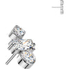 Titanium top round baguette and zirconia zirconia Push-In
