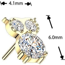 Titanium Top top zirconia owl Push-In