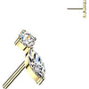 Titanium Top top marquise and round zirconia Push-In