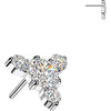 Titanium top round zirconia with 3 small zirconias Push-In
